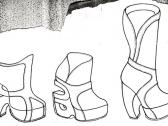 Image of a footwear sketch for Shelleys